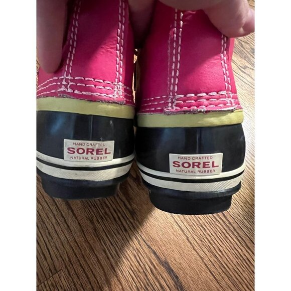 Sorel | Yoot Pac Pink Winter Snow Boot Faux Fur NY1443-600 Youth Size US 5 - Picture 5 of 6